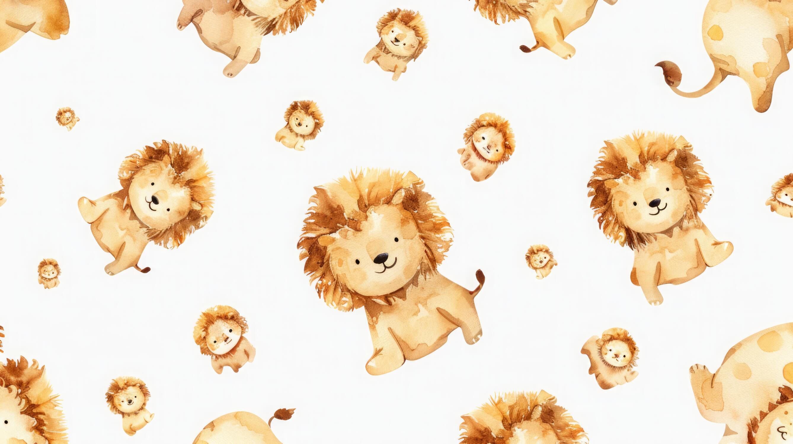 Papier Peint Lion Petits Motifs