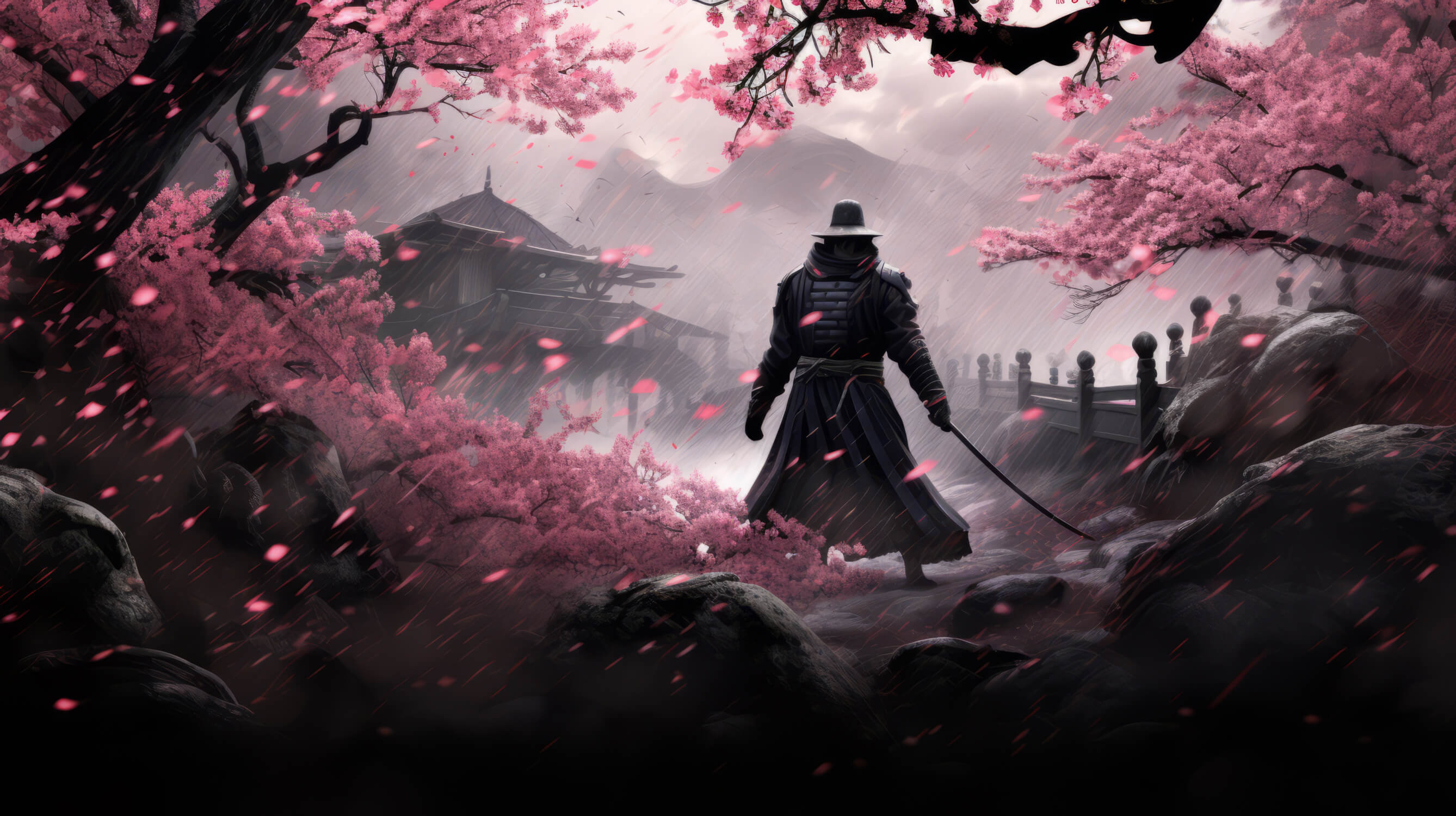 Papier Peint Anime Samourai Nocturne