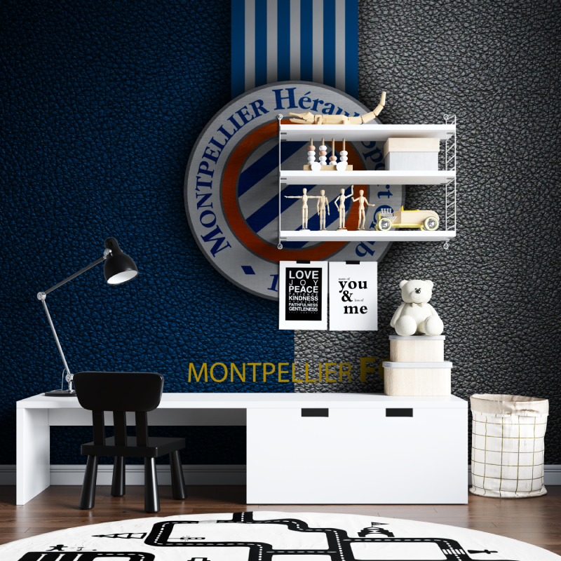 Papier peint chambre ado foot en feu tapisserie chambre ados