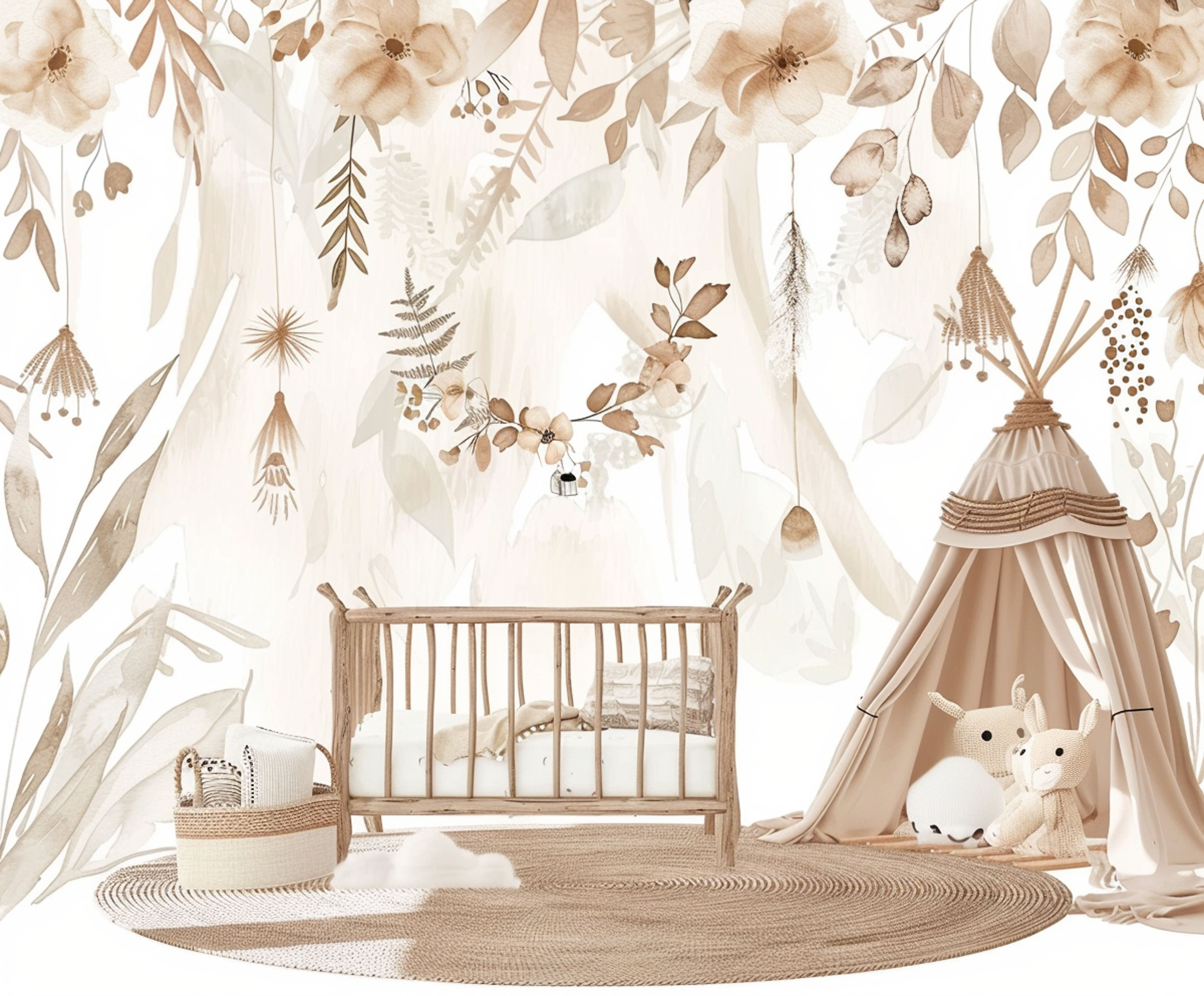 Papier peint Chambre bébé bohème