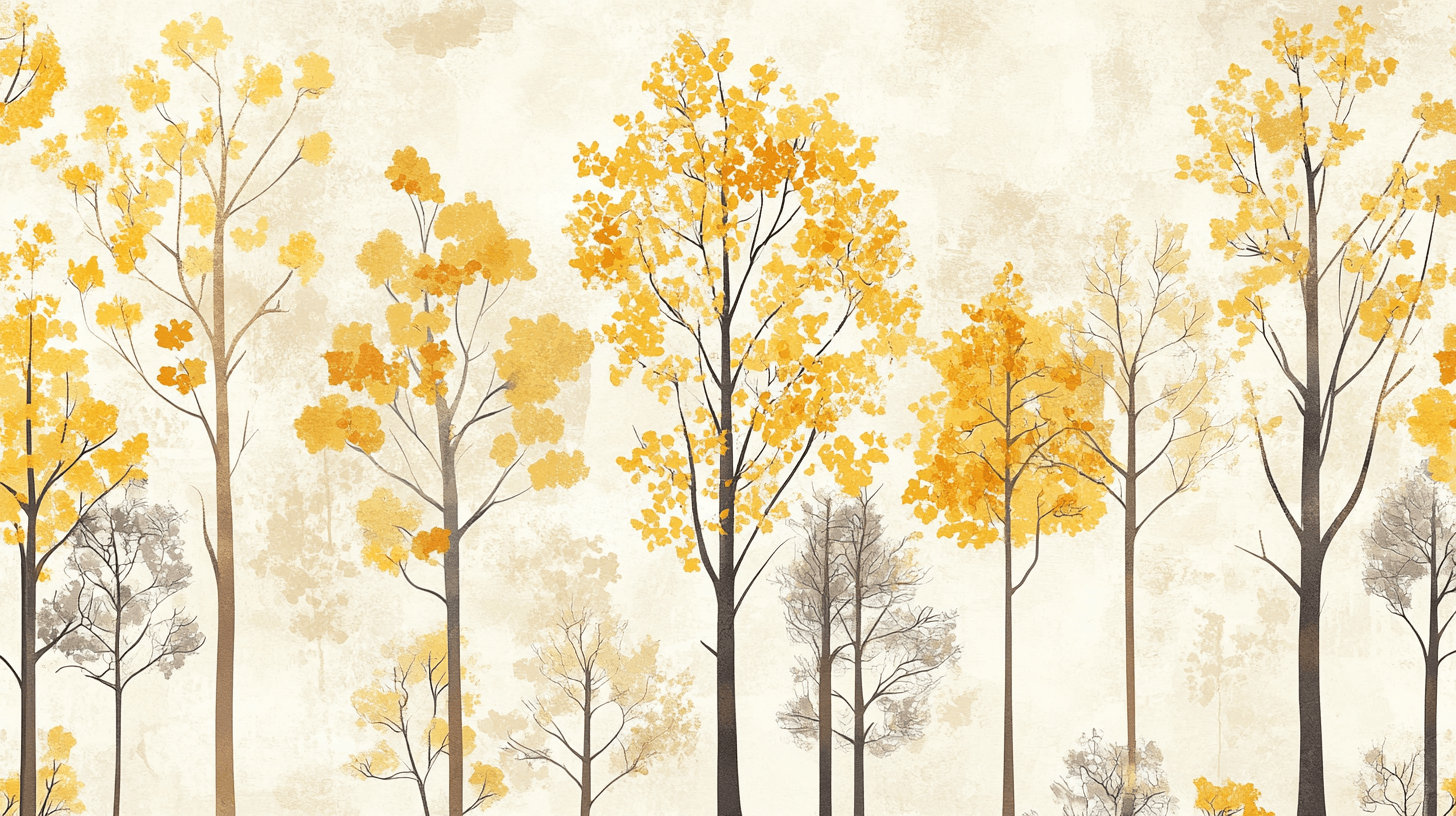 Papier Peint Arbre Jaune