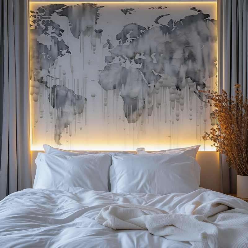 Papier peint carte du monde peinture chambre tendanc