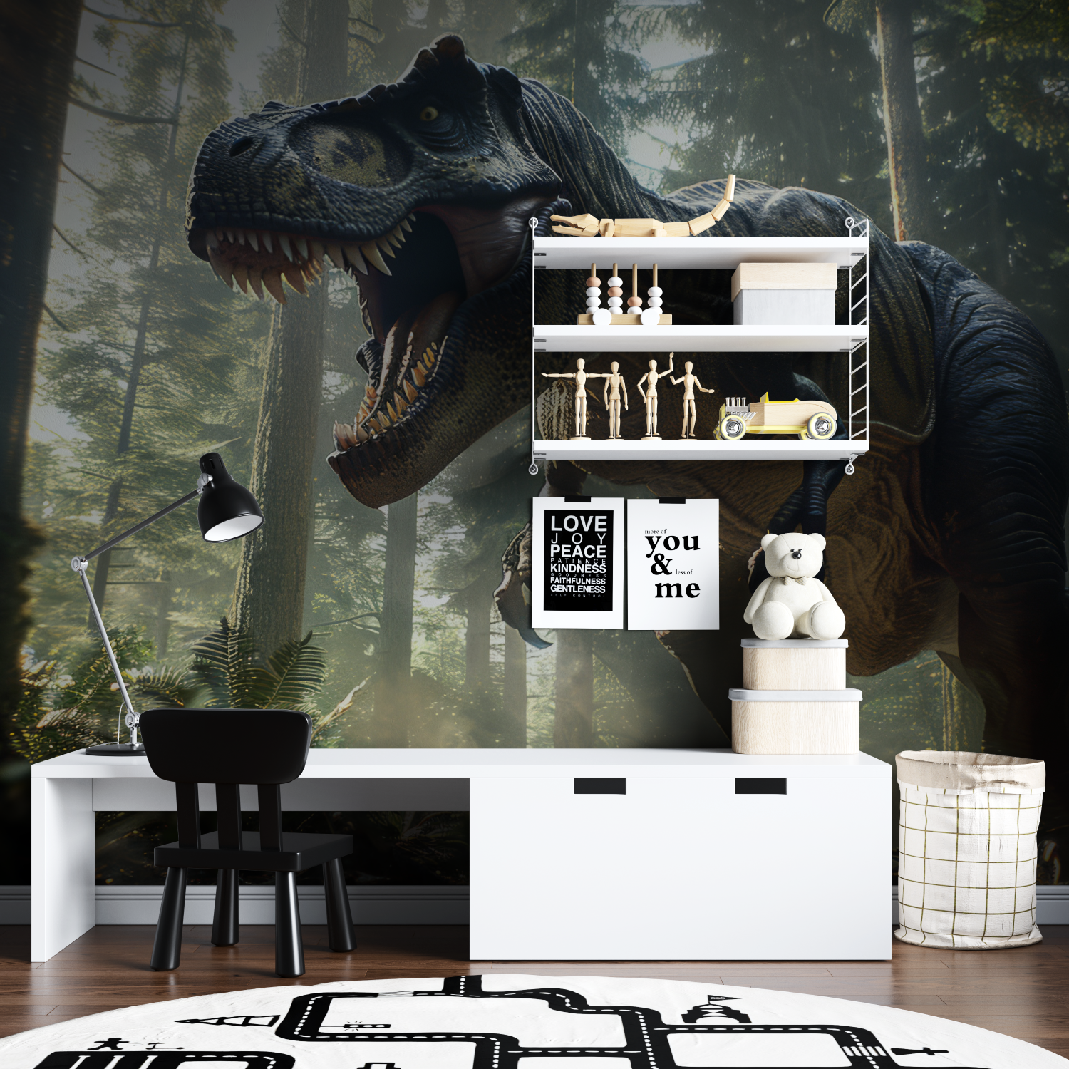 Papier Peint Dinosaure T Rex Sauvage - tapisserie spiderman