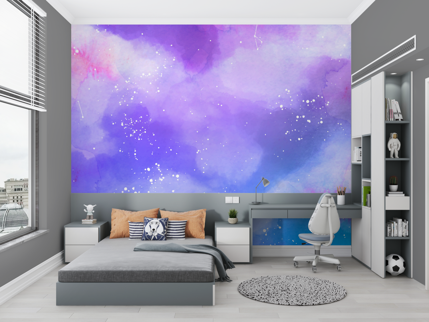 Papier peint ado fille espace etoile chambre petit