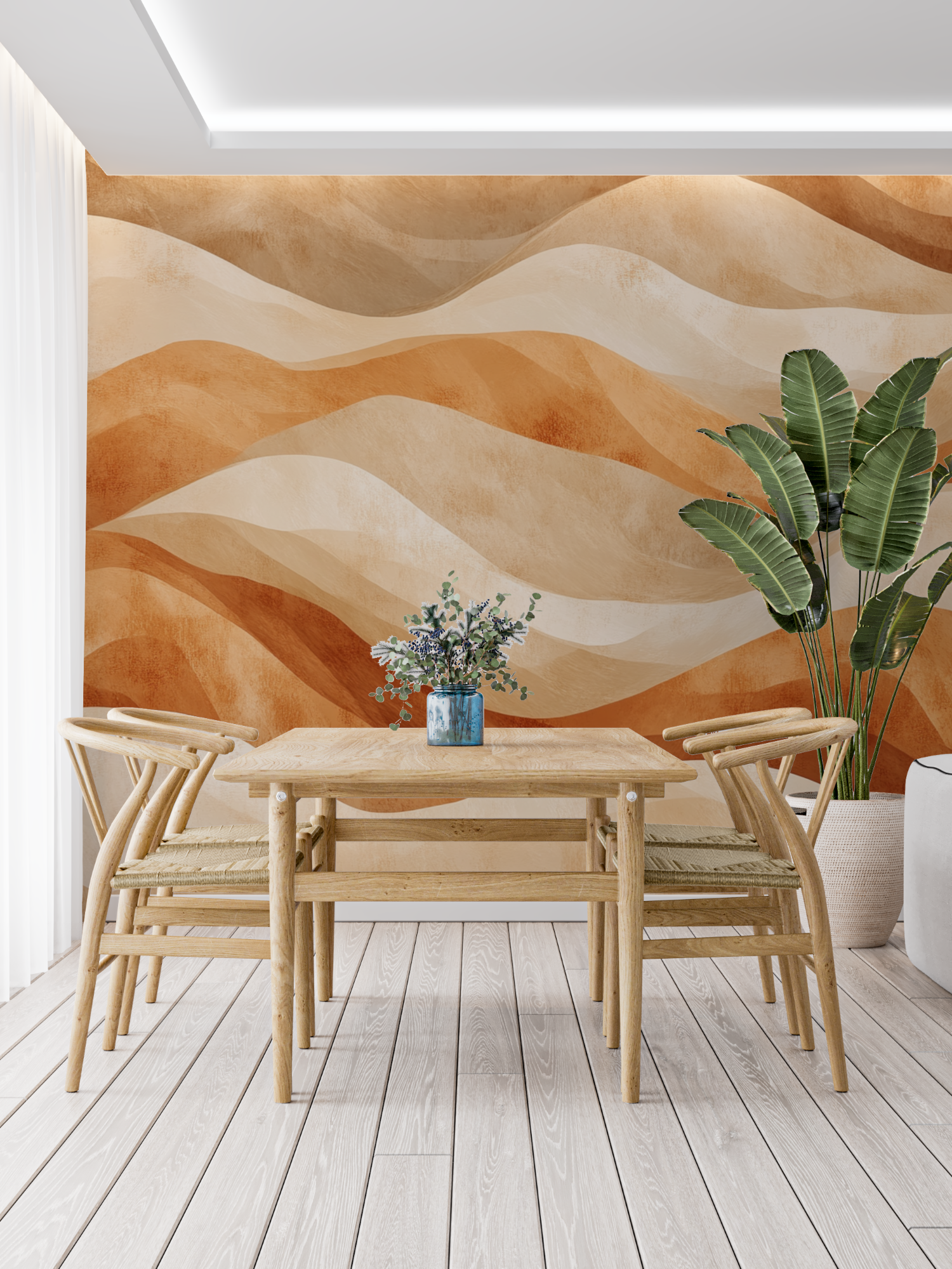 Papier peint terracotta inspira...esert panoramique tendance