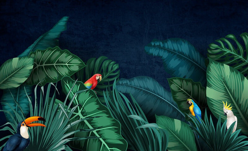 Bird wallpaper jungle parrot