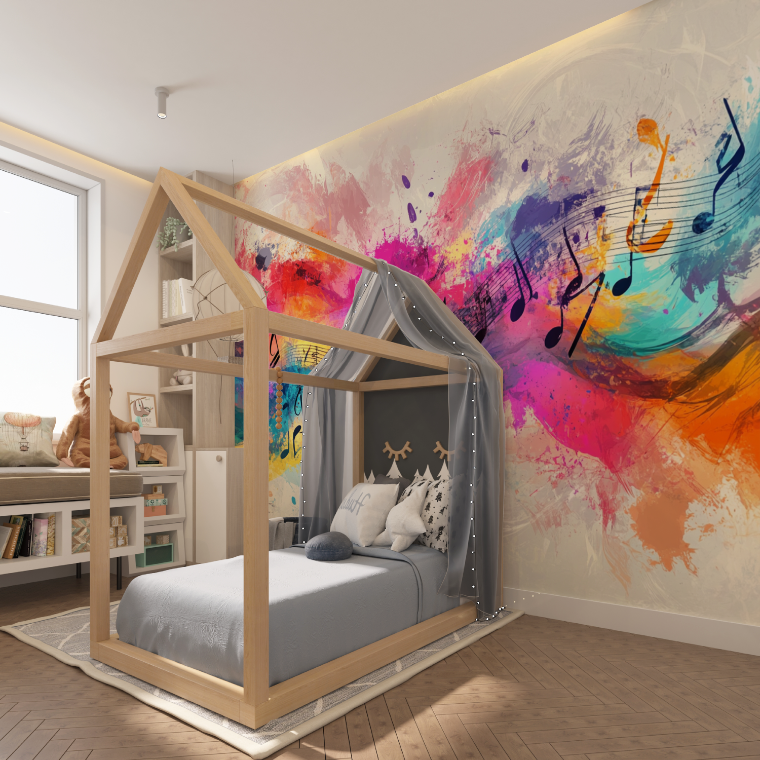 Papier peint musique couleur forte tapisserie hero