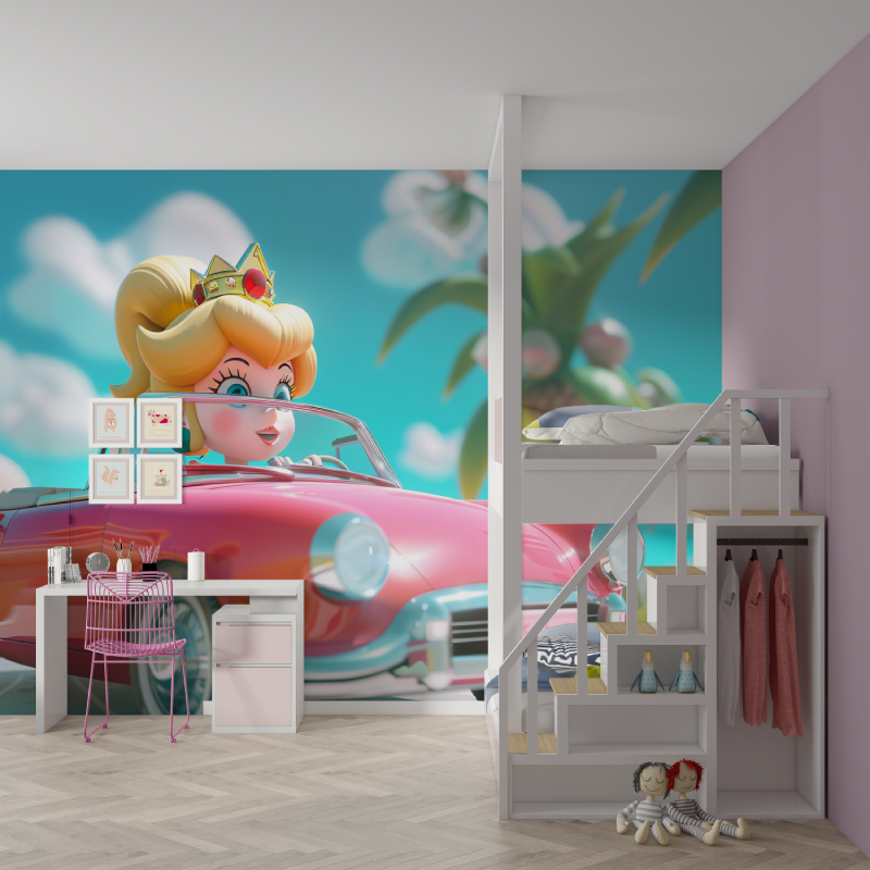 Papier peint chambre voiture fille mur chambre fille