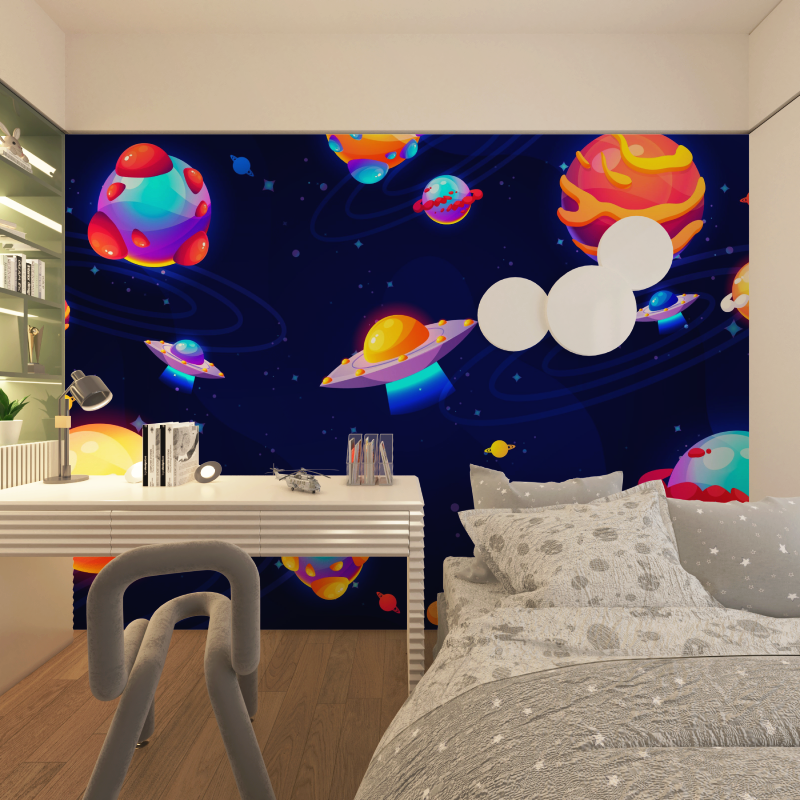 Papier peint astronomie espace chambre adolescents