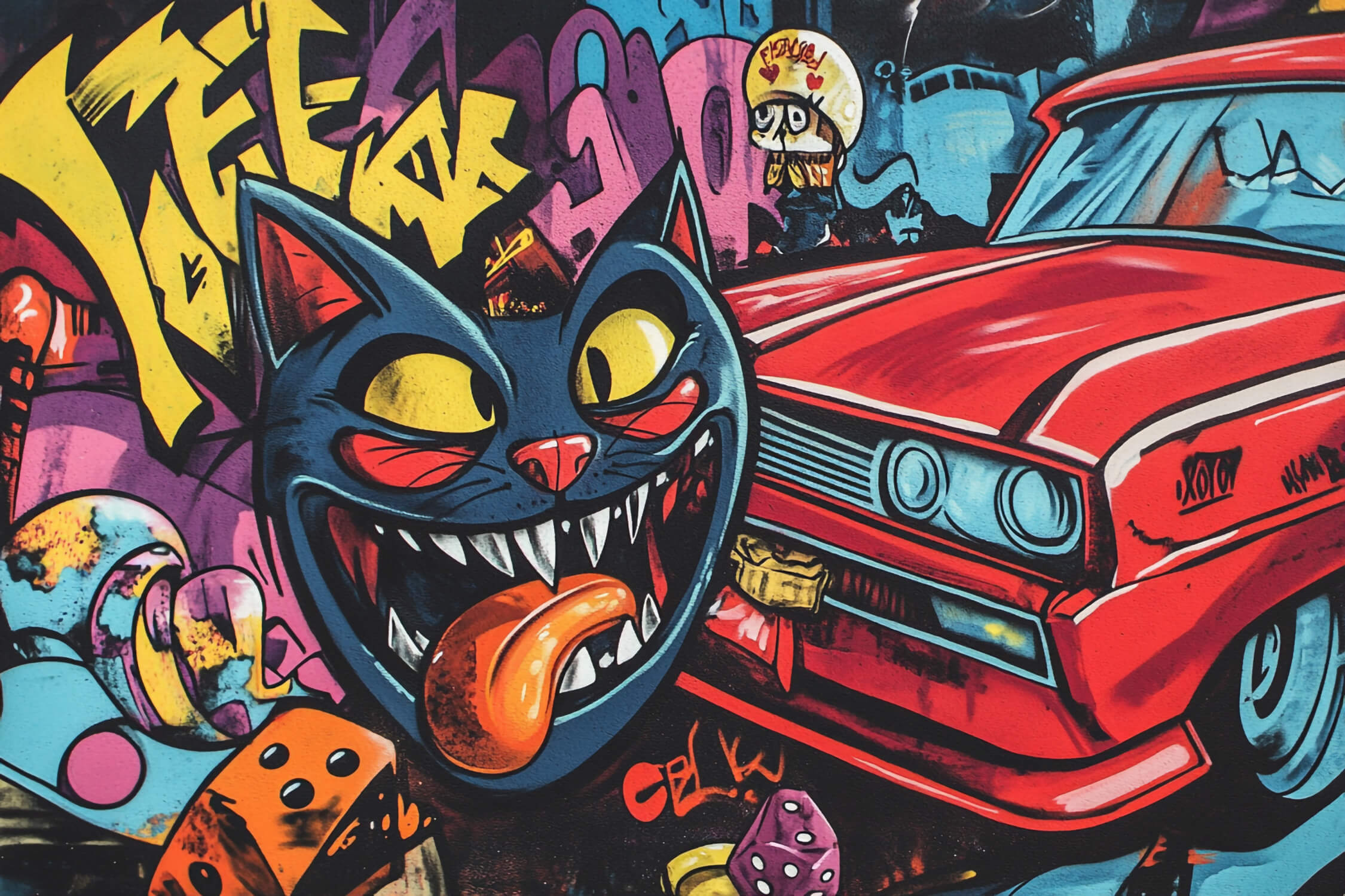 Papier Peint Graffiti Amusant