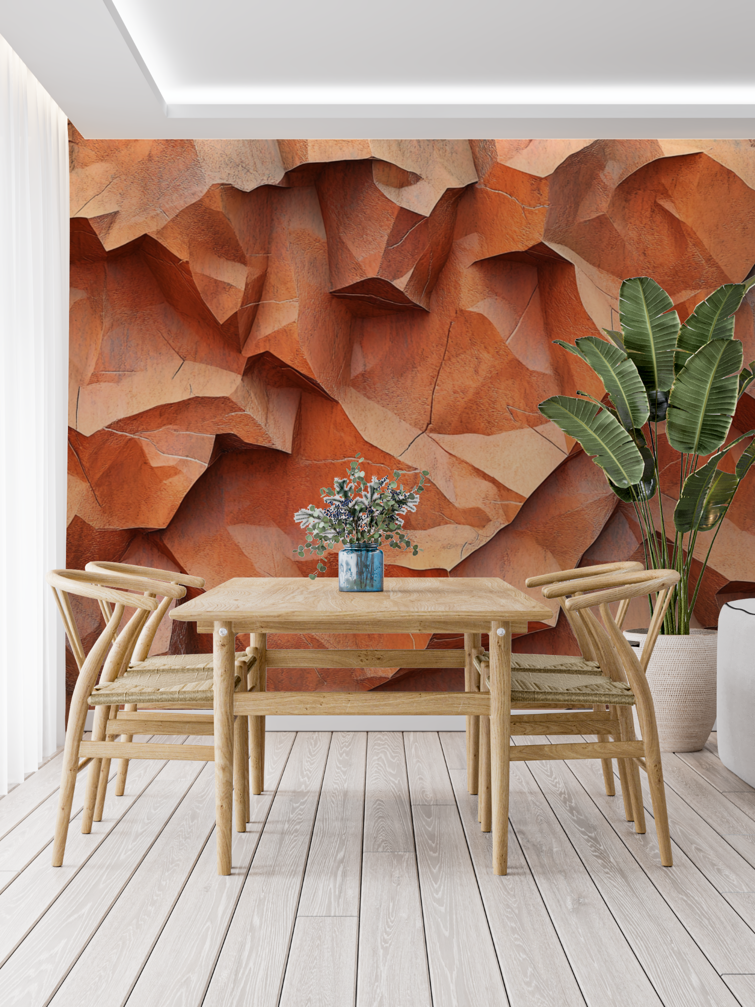 Papier peint terracotta effet p...relle panoramique tendance