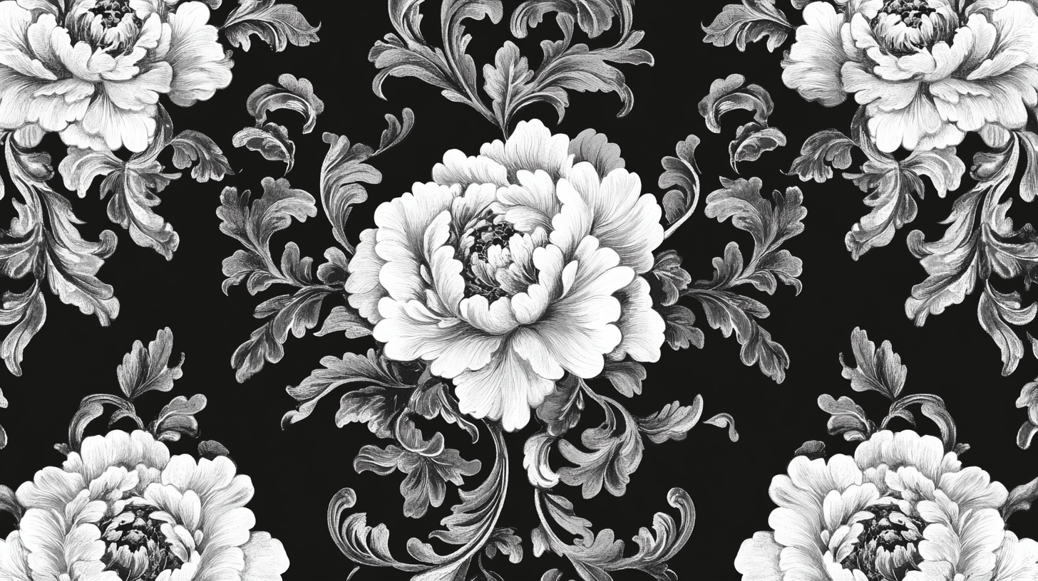 Papier Peint Vintage Noir Et Blanc