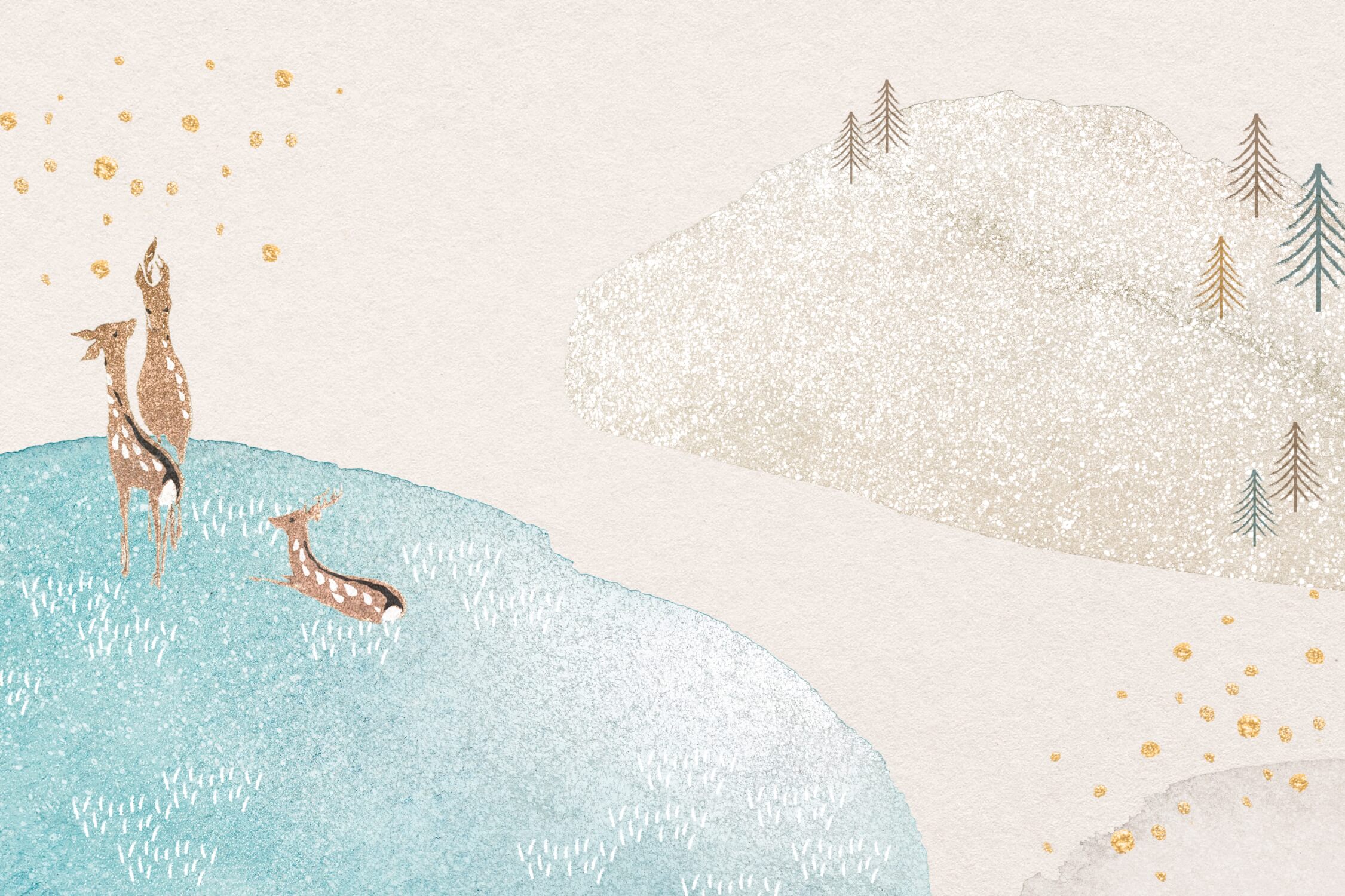 Papier Peint Aquarelle Enfant Nordique