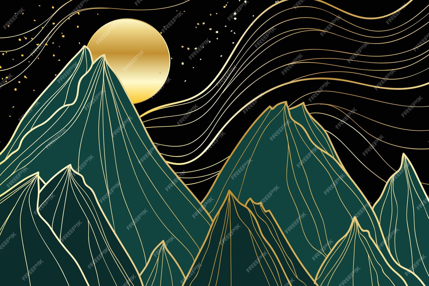 Mountain Deco Wallpaper
