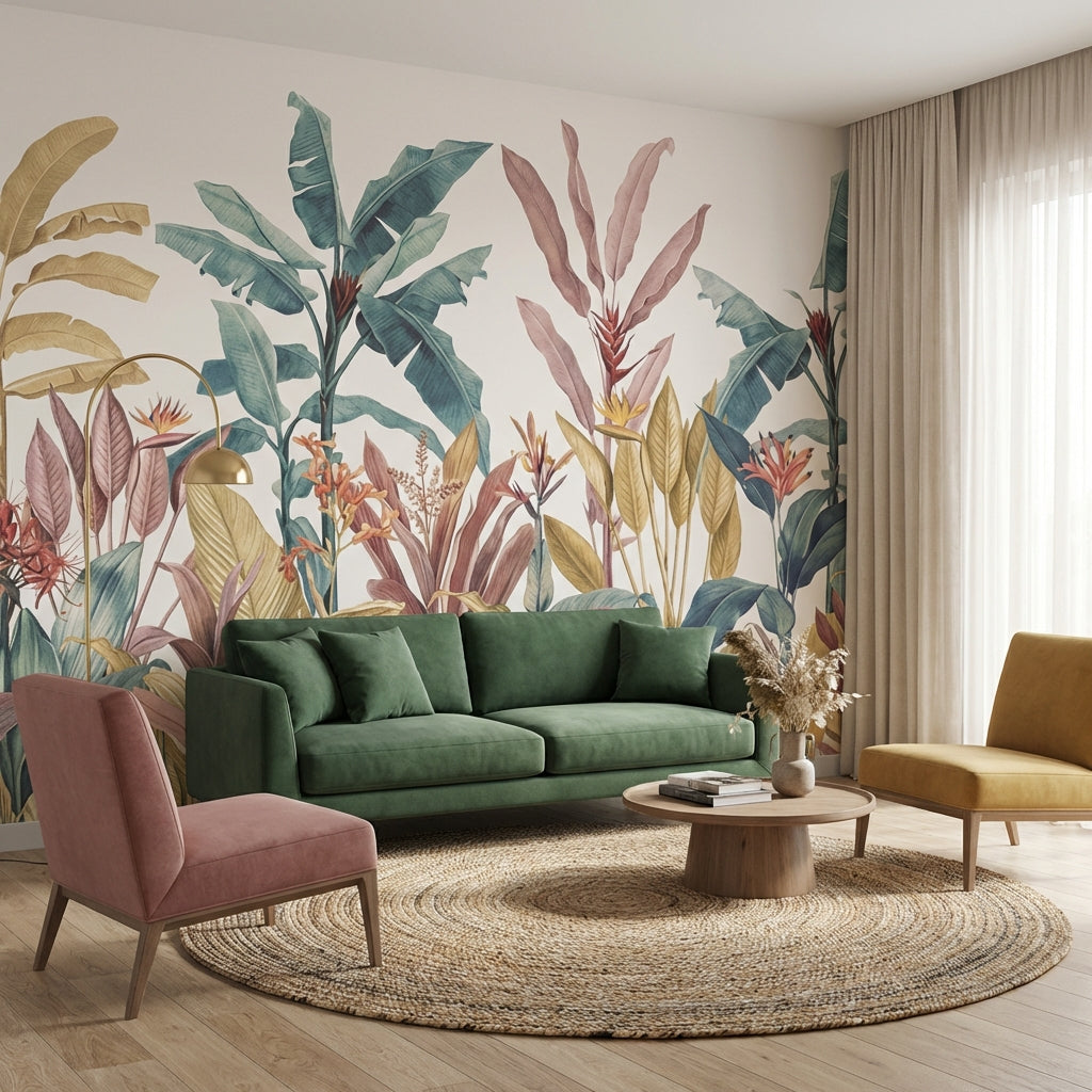 Papier Peint Tropical Scandinave