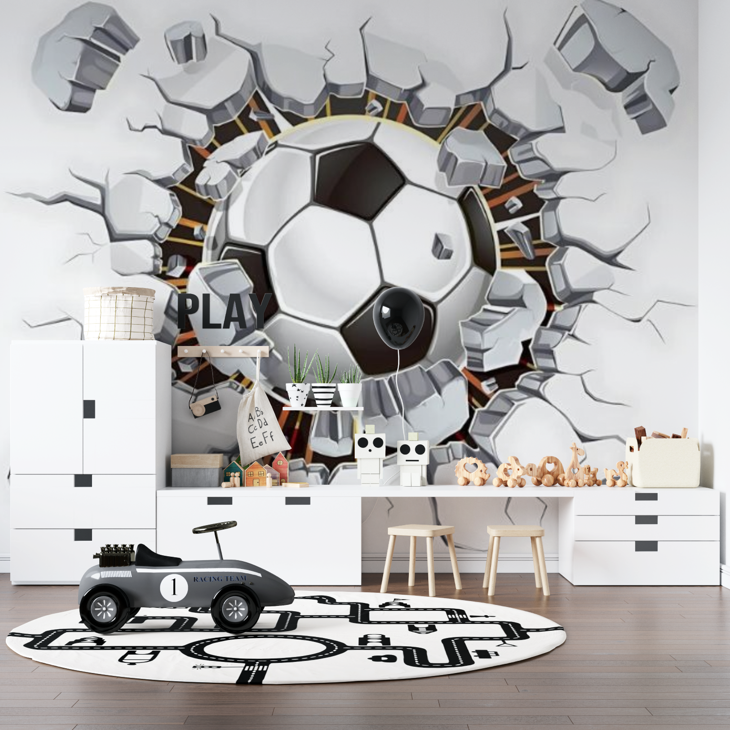 Papier Peint Foot Ballon 3D