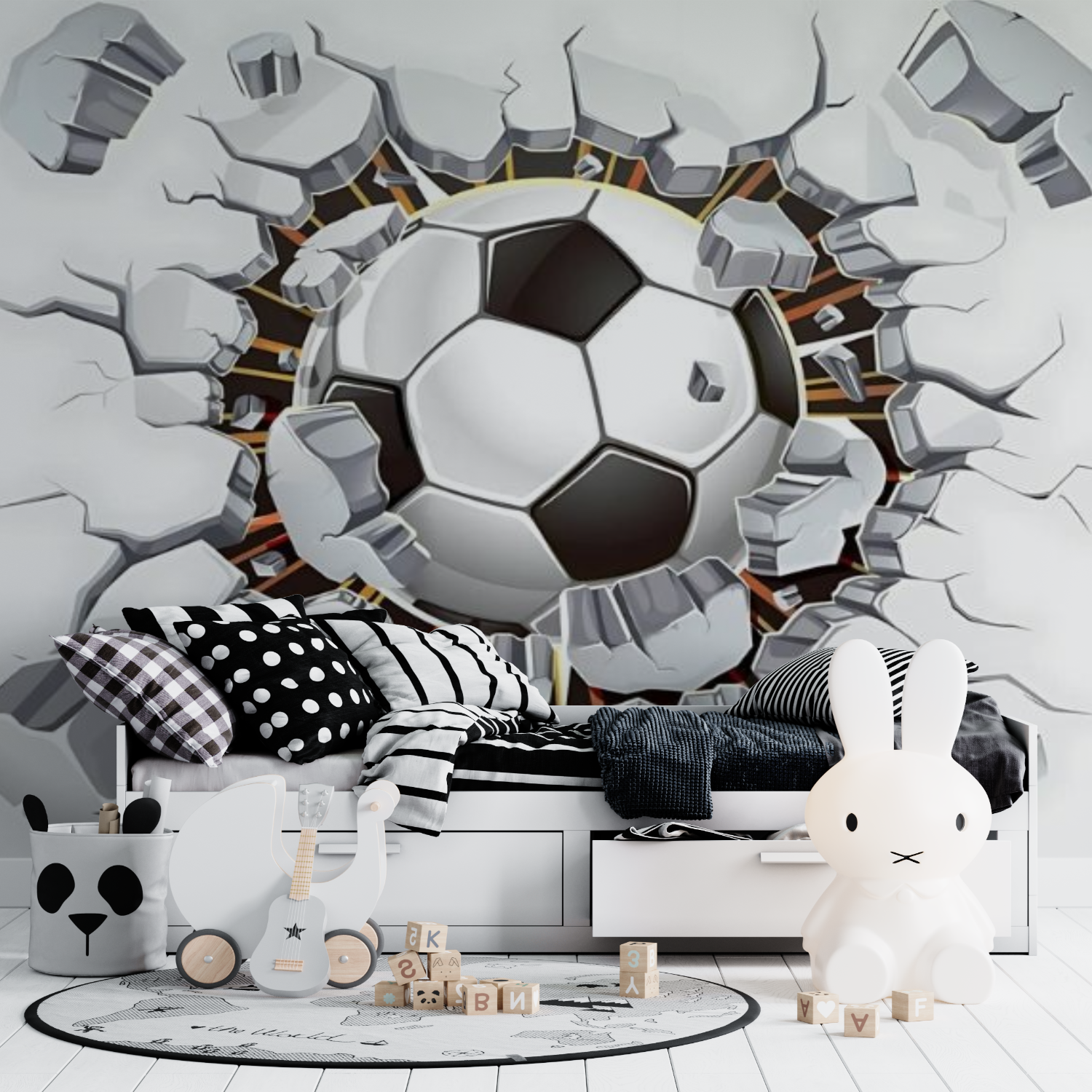 Papier Peint Foot  Ballon 3D