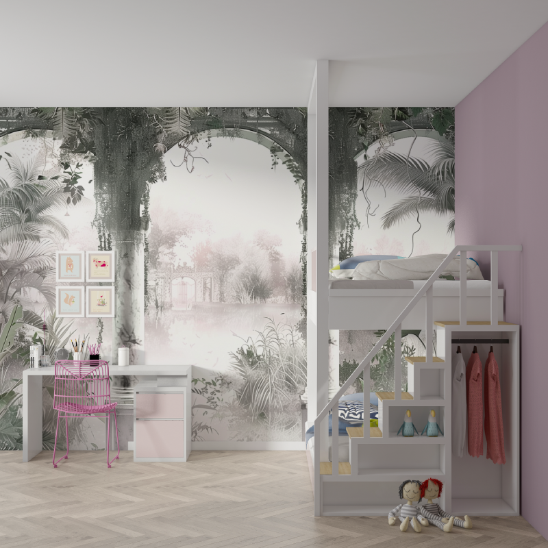 Papier Peint Chambre Ado Trompe l'Oeil