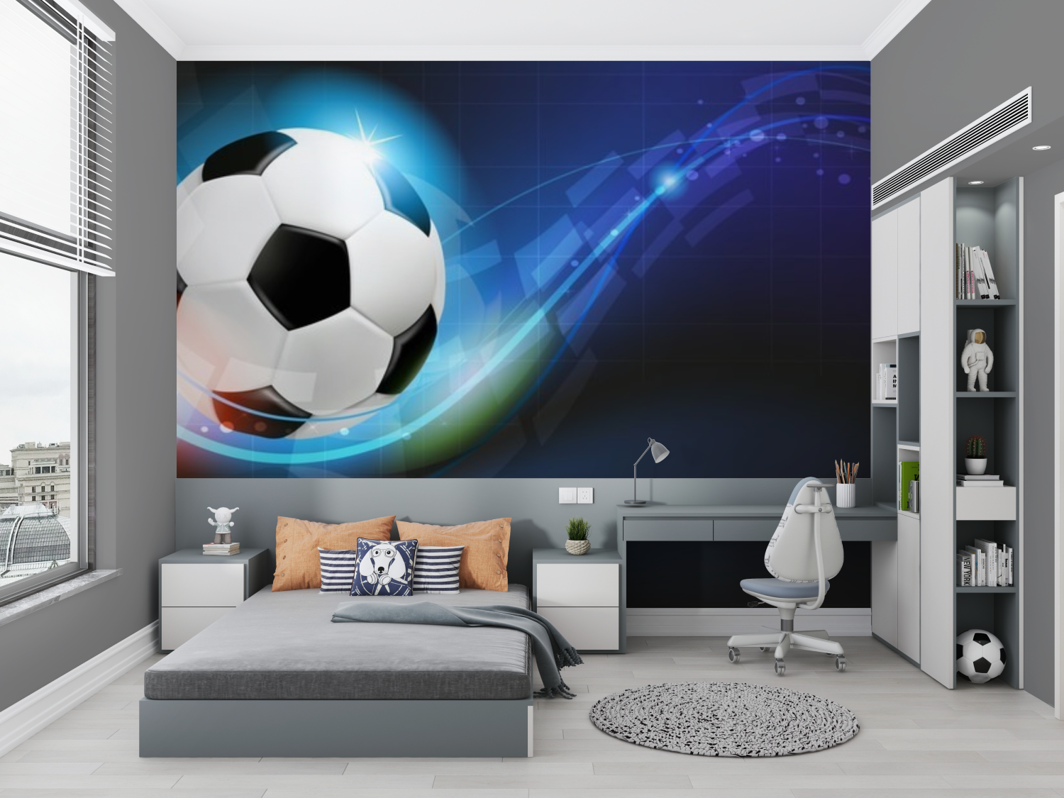 Wall shine football wallpaper