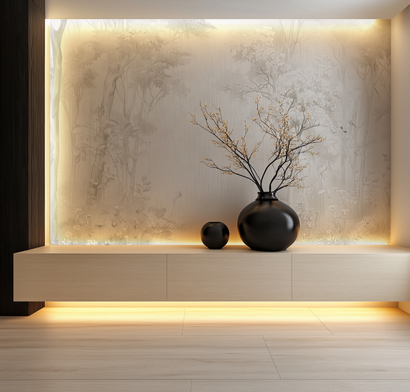 Trendy Sepia Forest Wallpaper