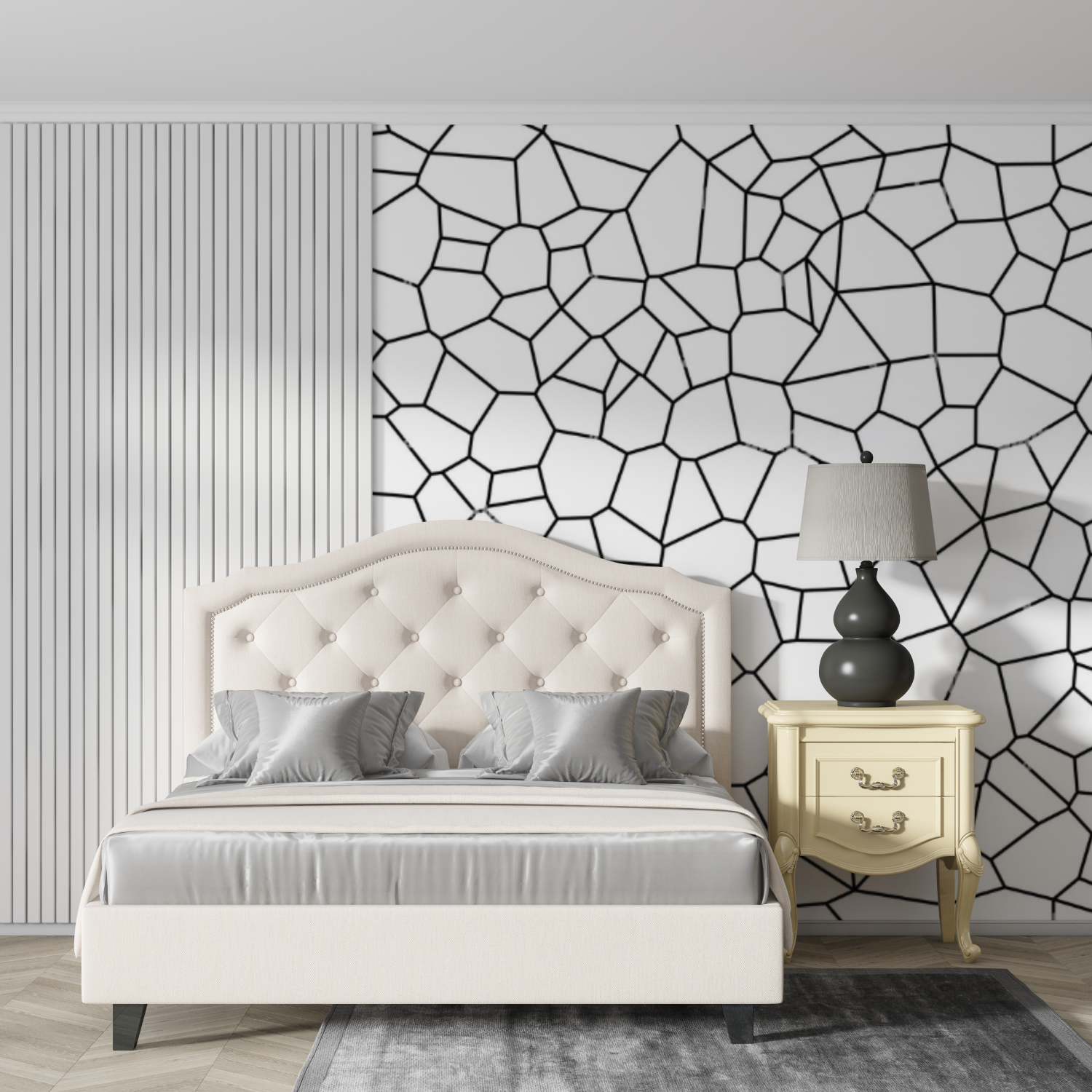 Black and white geometric wallpaper