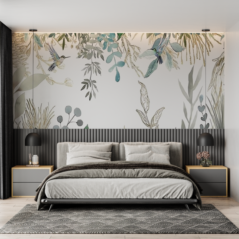 Papier Peint Jungle Oiseaux