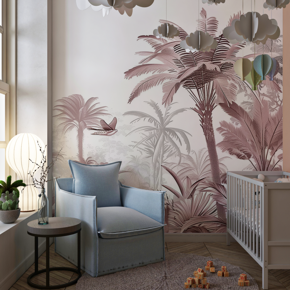 Pink Tropical Wallpaper