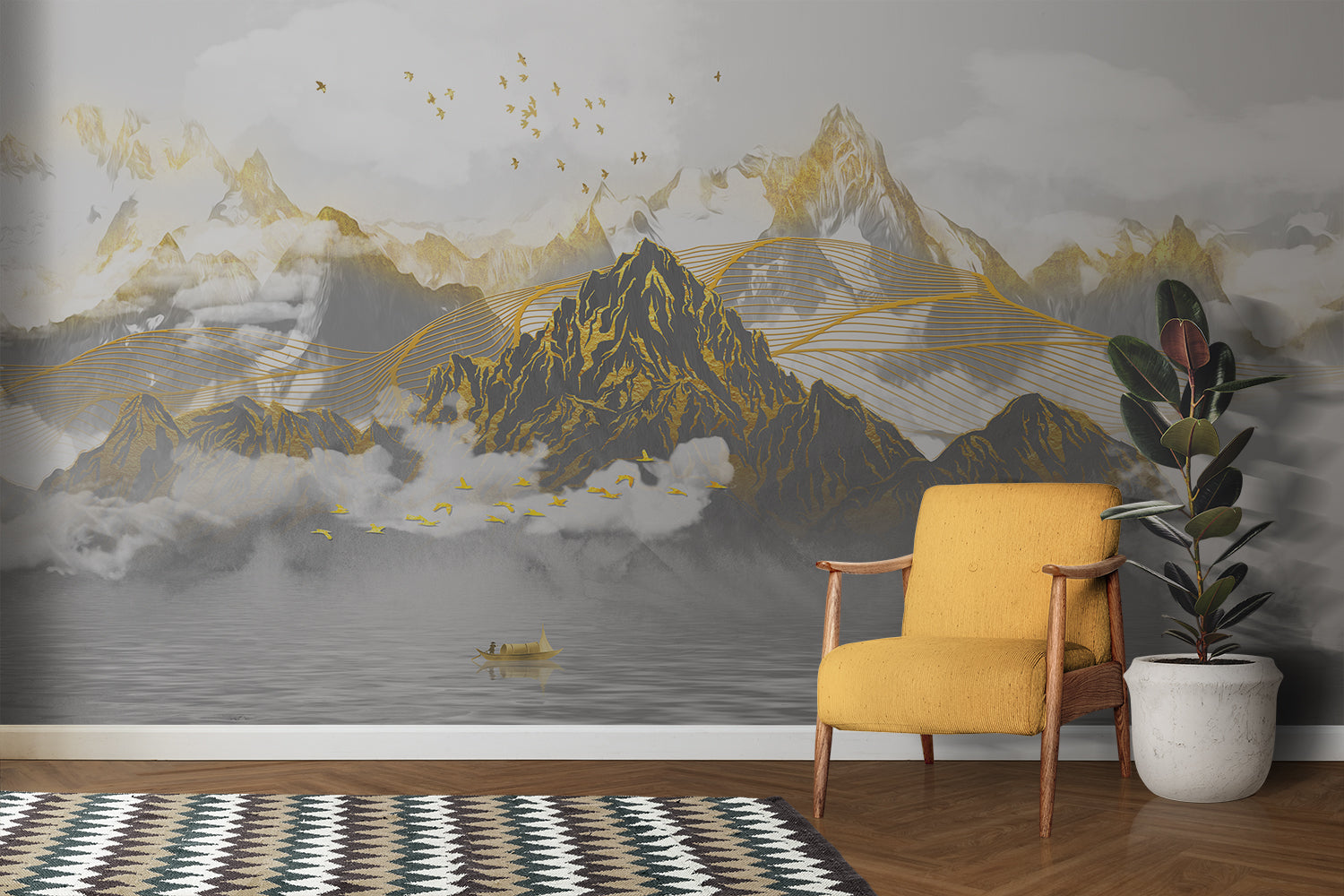 Papier Peint 3D Montagne