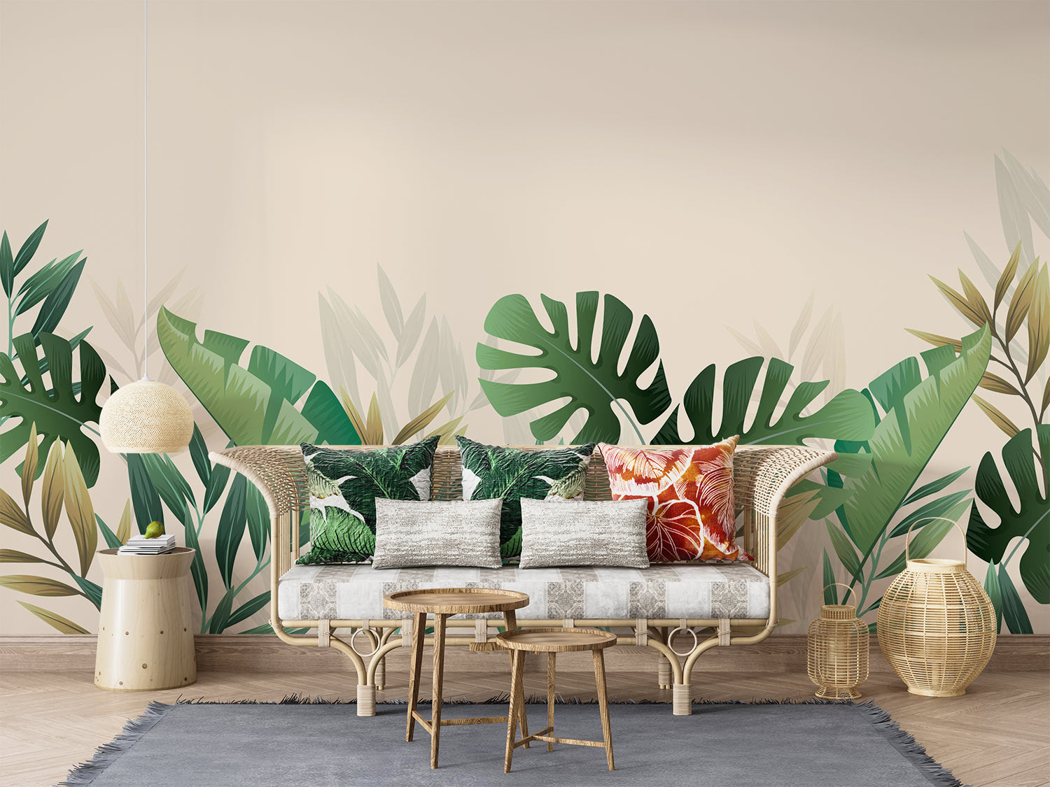 Papier Peint Avec Feuillage