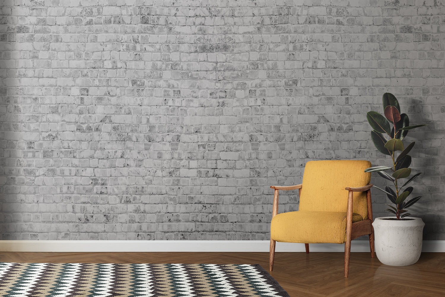 Papier Peint Brique Ancienne Blanche