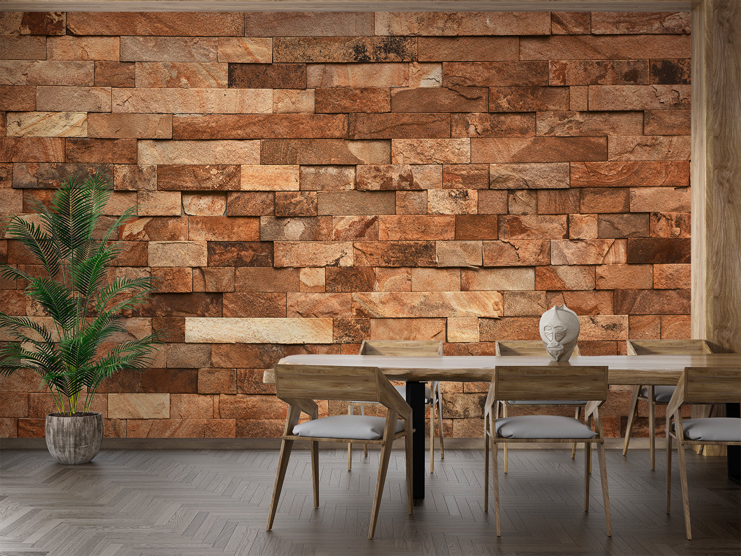 Papier Peint Brique Bois