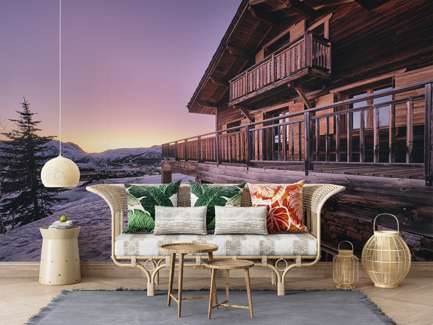 Papier Peint Chalet De Montagne