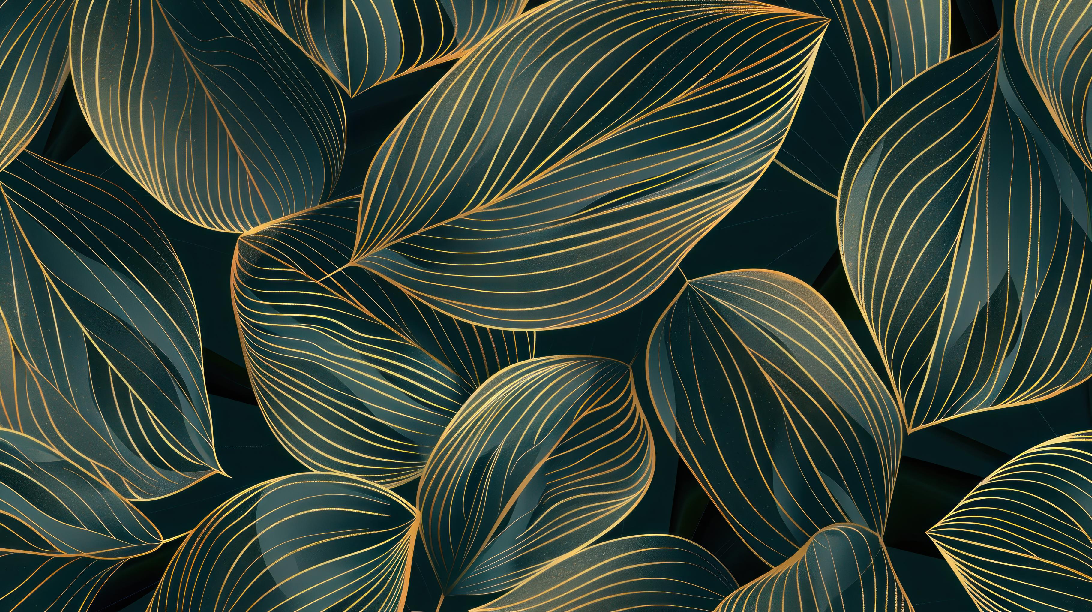 Tapeta do sypialni w kolorze niebiesko-złotym w kształcie kaczki