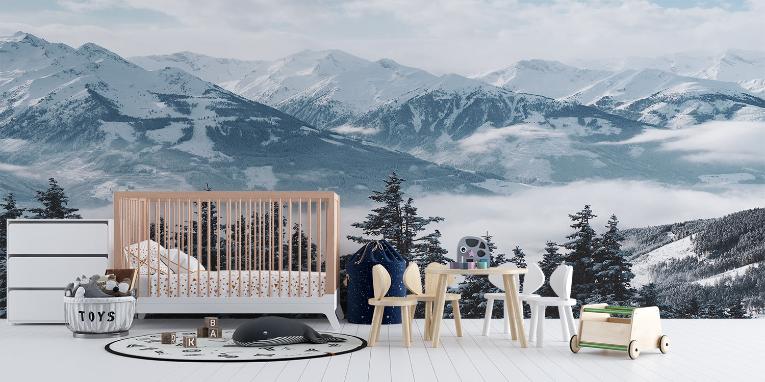 Papier Peint Foret Neige