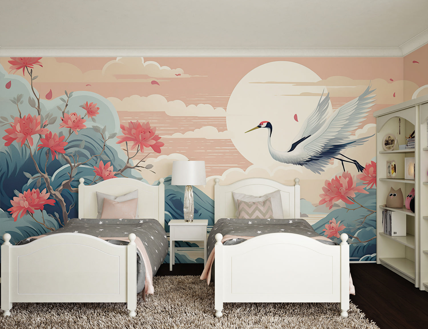 Papier Peint Grue Japonaise