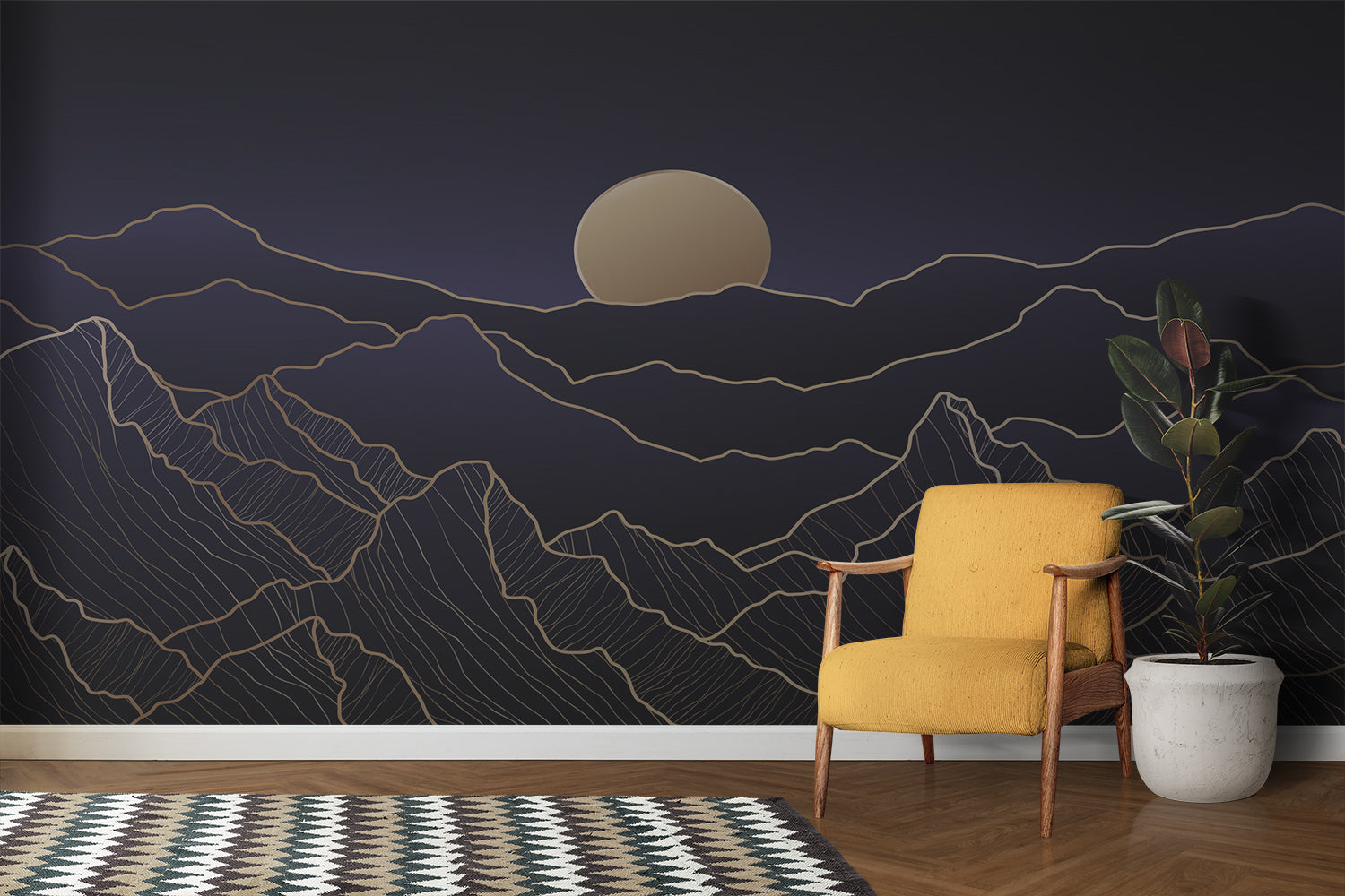 Papier Peint Motif Montagne