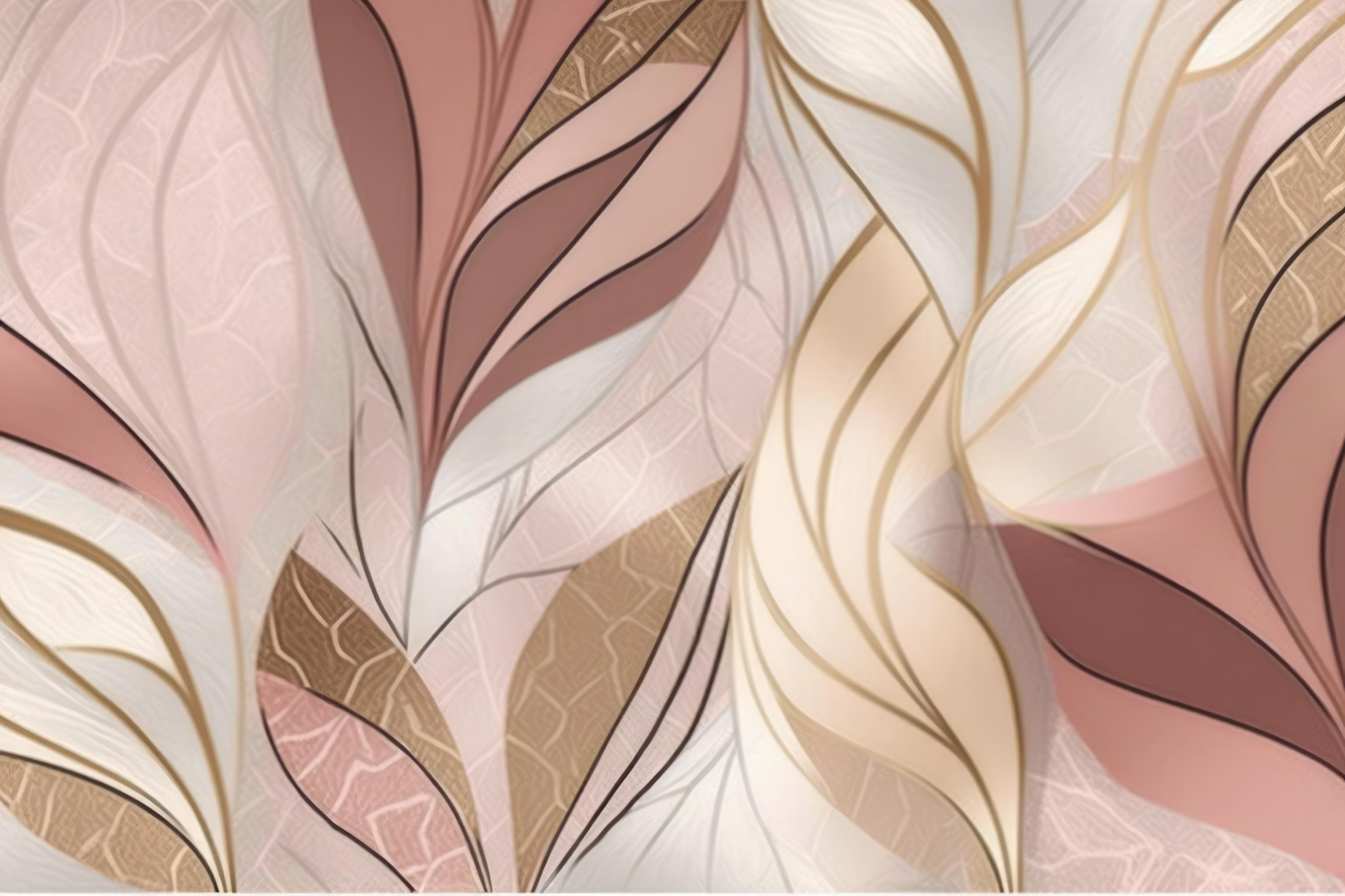 Tapeta w kolorze pudrowego różu i złota