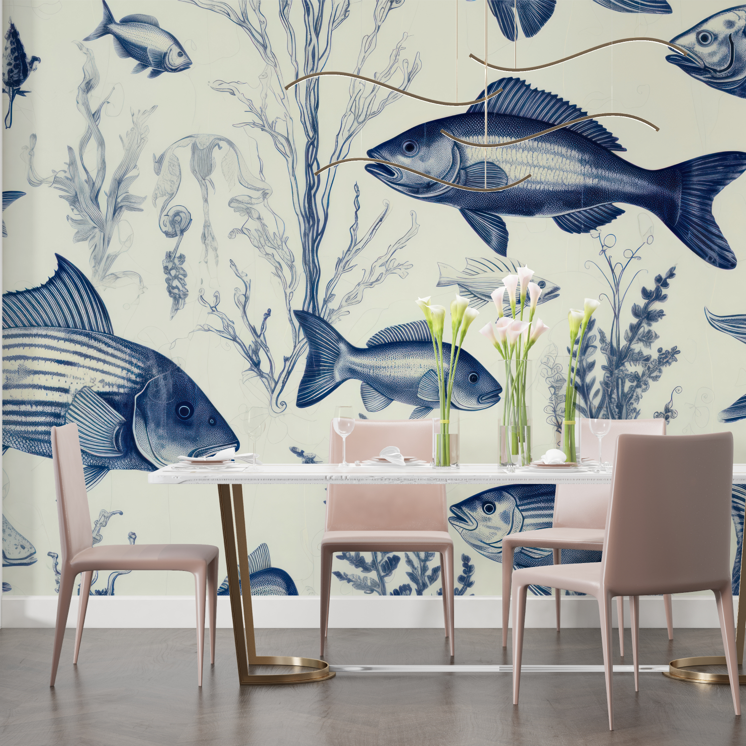 Tapeta Niebieska Ryba