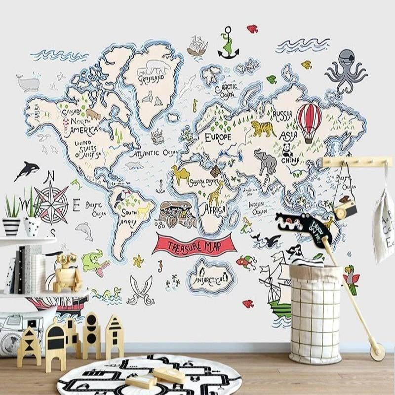 World Map Wallpaper <br/> Pirate's Treasure