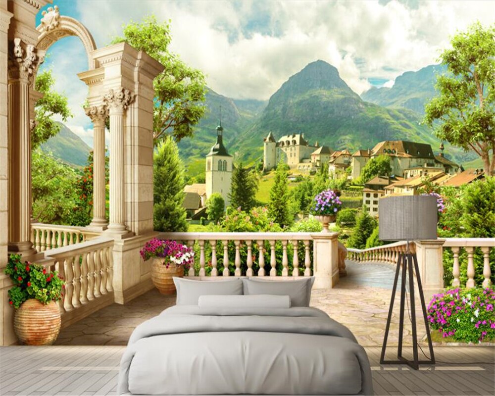 papier peint village