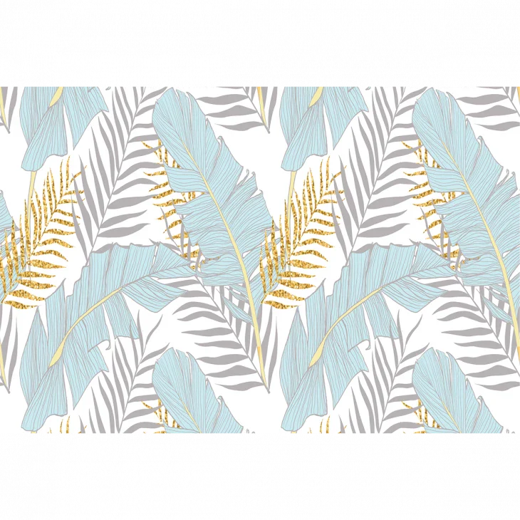 Blue gray yellow scandinavian wallpaper