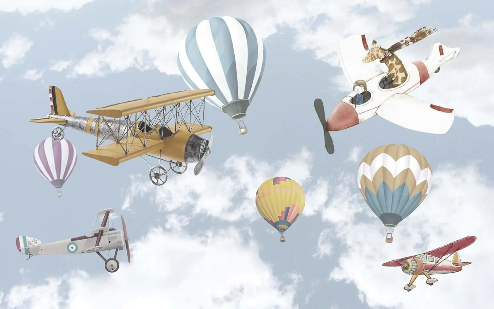 Papier Peint Avion Voltige en 3D