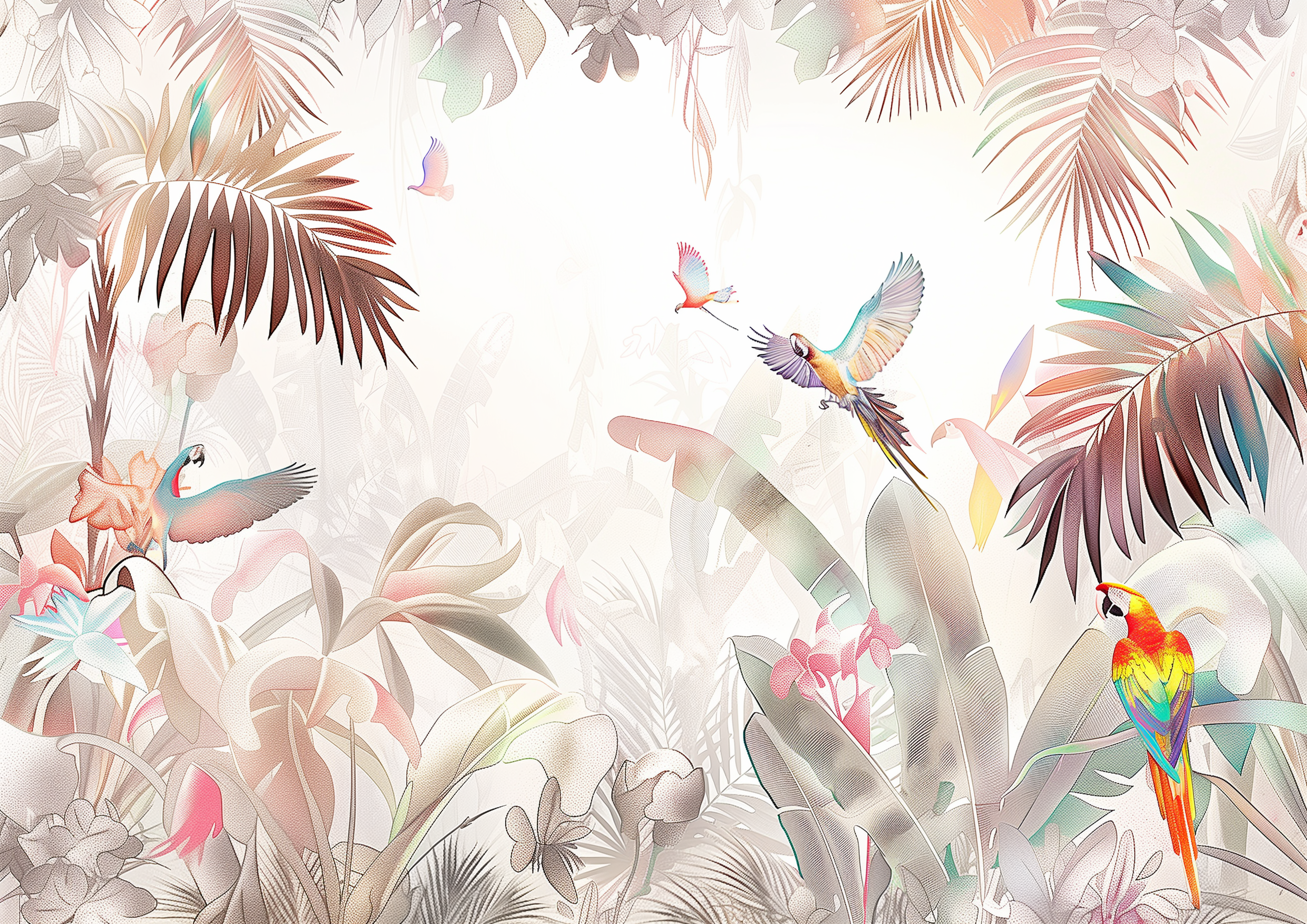 Pink Jungle Wallpaper