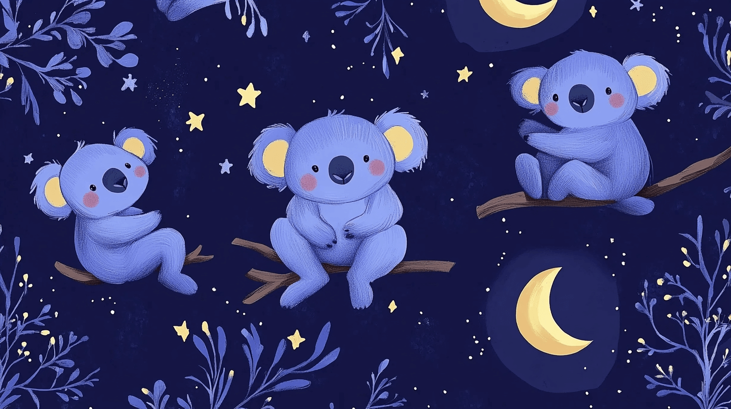 Papier Peint Koala Voyage Céleste