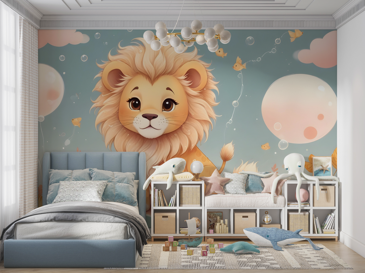 Papier Peint Enfant Lionceau - chambre petit