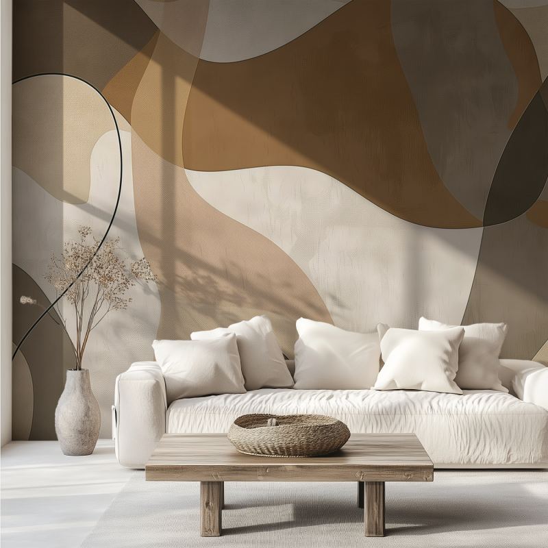 Papier peint panoramique chambre parentale canape tendance