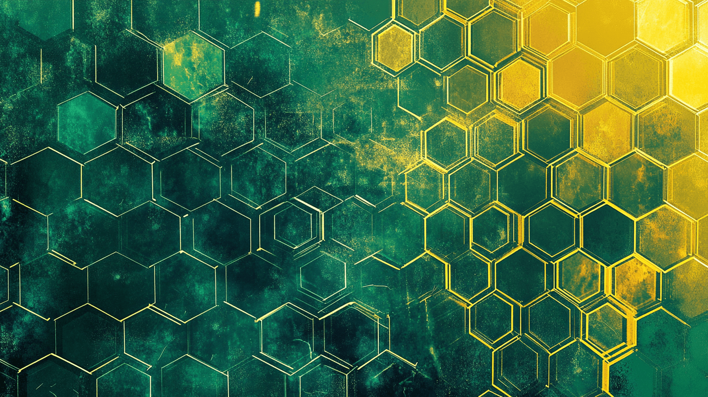 Papier Peint Enfant Hexagones Néon Vert