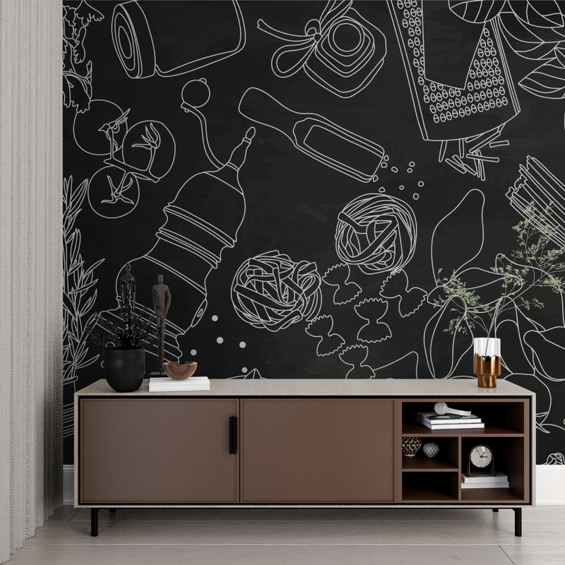 Papier Peint Noir Pour Cuisine - design