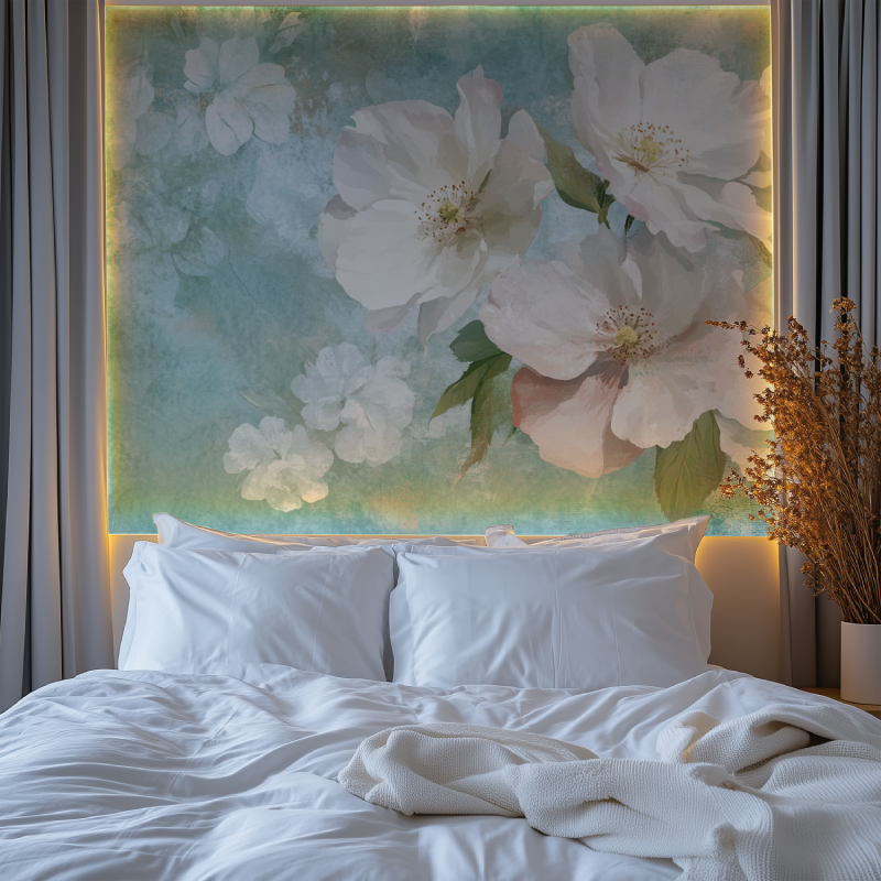 Papier peint fleur chambre chambre premium