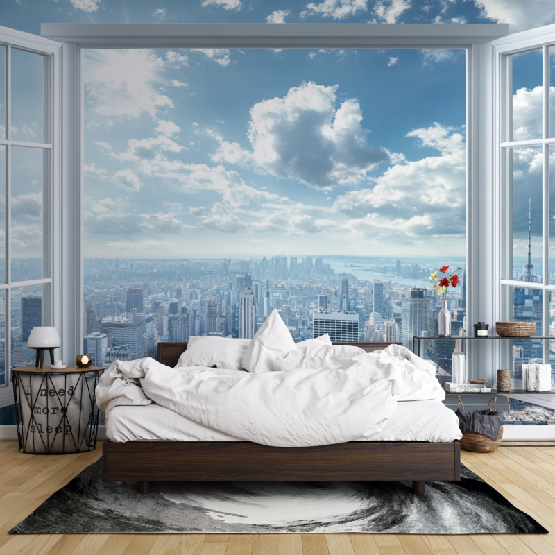 Papier peint trompe loeil fenetre ouverte leroy merlin mur